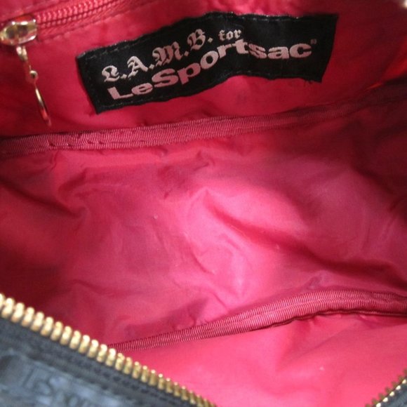 L.A.M.B. for Lesportsac 2nd Edition Black Small Hella Hobo w/Charm Gwen Stefani - Picture 7 of 10